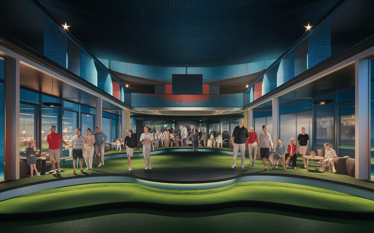 Ambiance festive et sociale au Topgolf