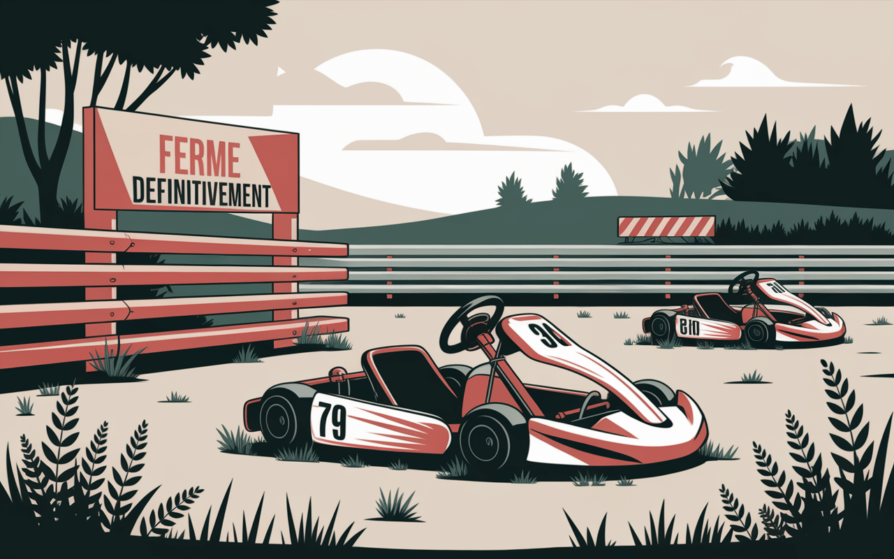 Circuit karting Thiais fermé avec karts abandonnés