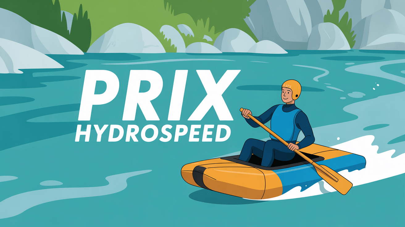 Personne en hydrospeed sur rivière sauvage