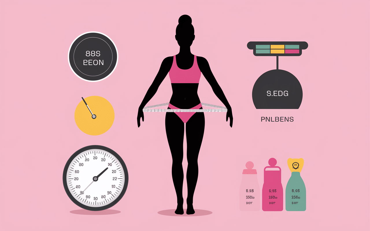 Infographie silhouette perte de poids