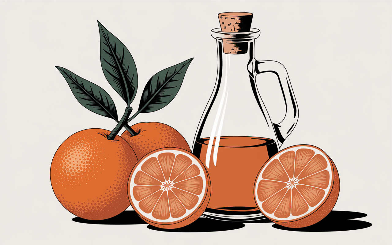 Composition artistique oranges et vinaigre