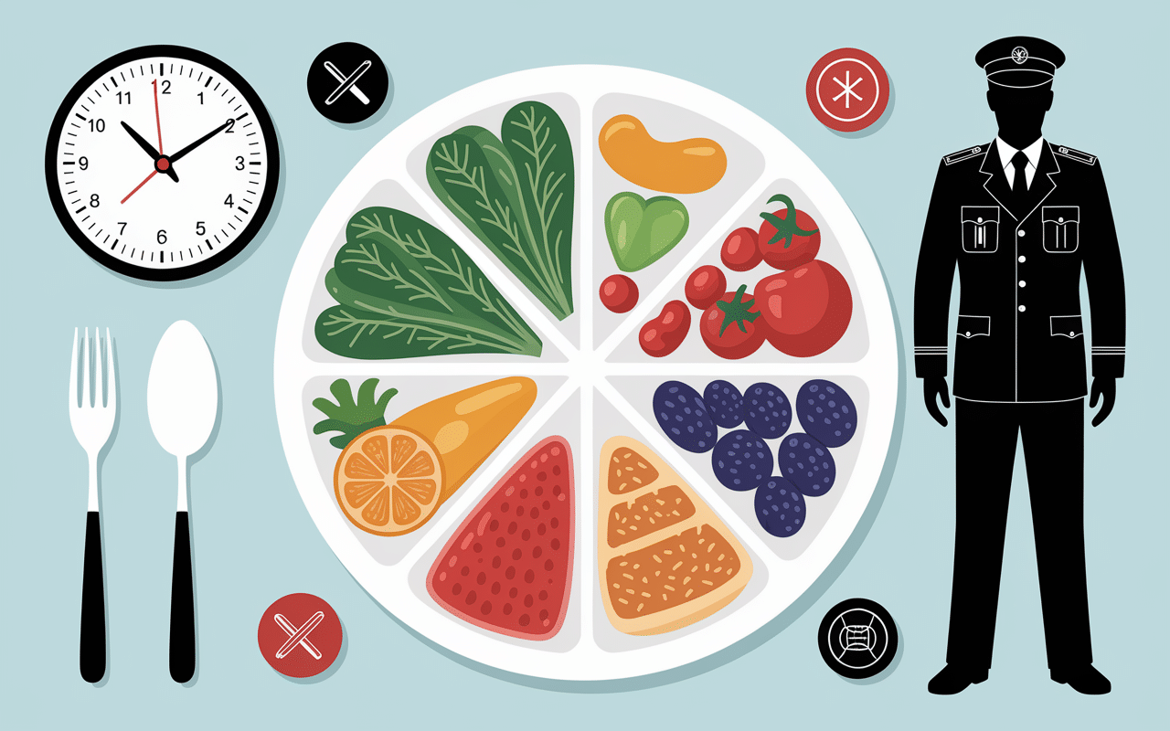 Assiette portions mesurées régime militaire