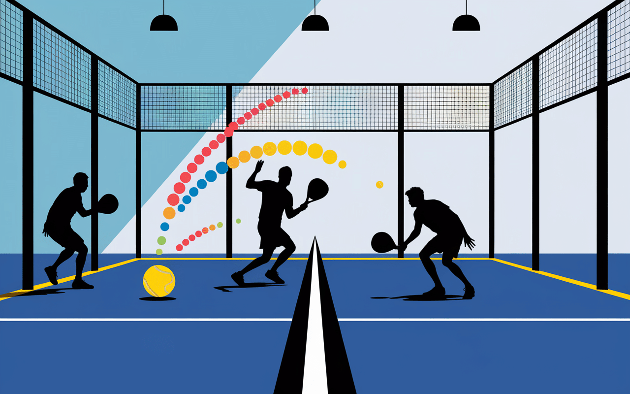 Balle rebondissant parois padel