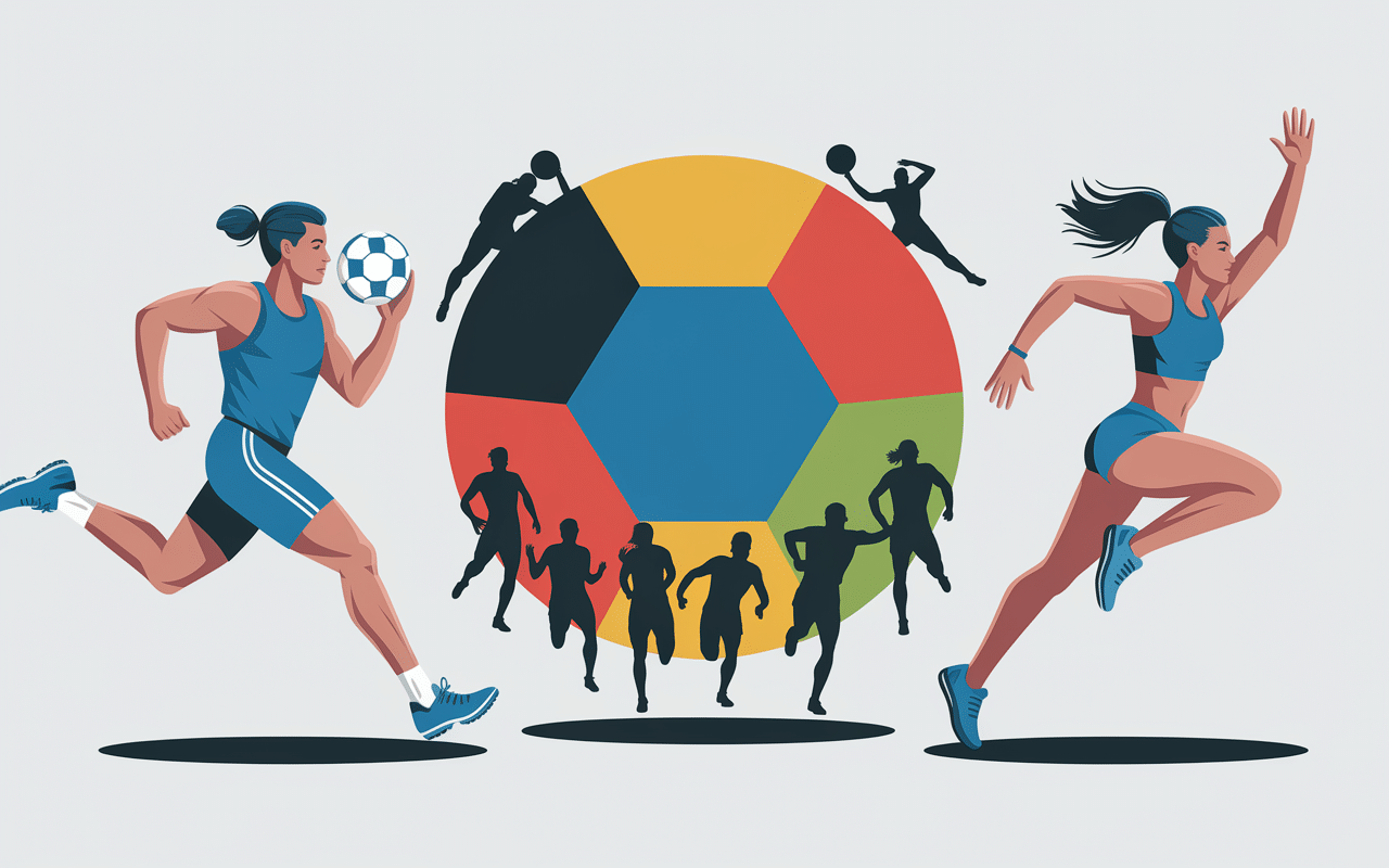 Illustration de sports populaires en O
