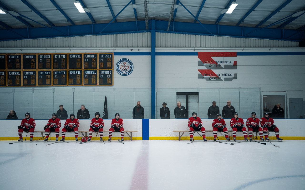 Vestiaires hockey pause entre périodes