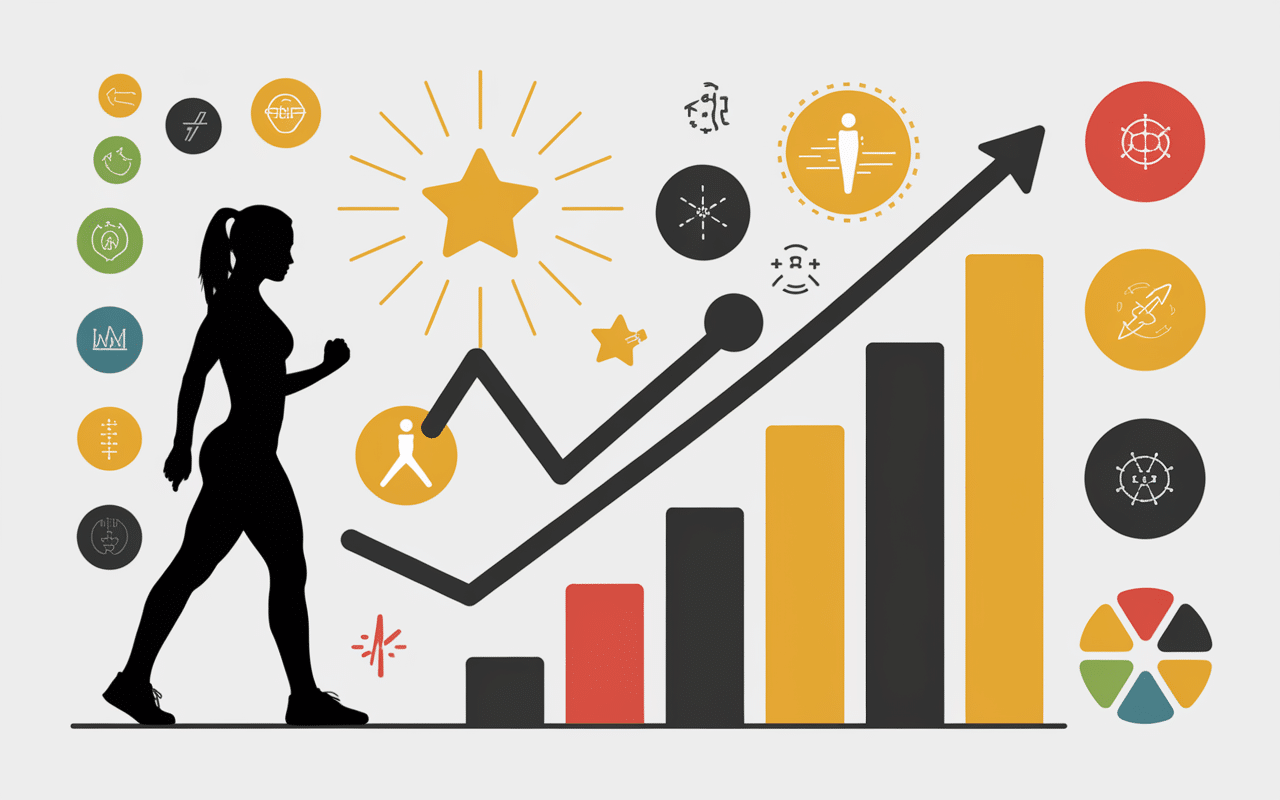 Infographie transformation physique JVC Muscu