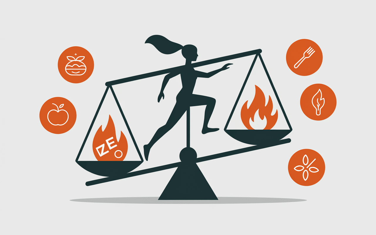 Calculer le metabolisme de base balance énergie icons