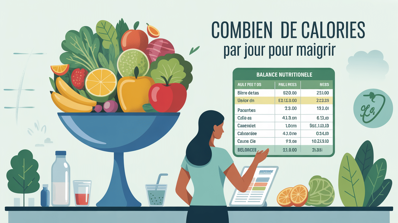 combien de calories par jour pour maigrir balance et aliments sains