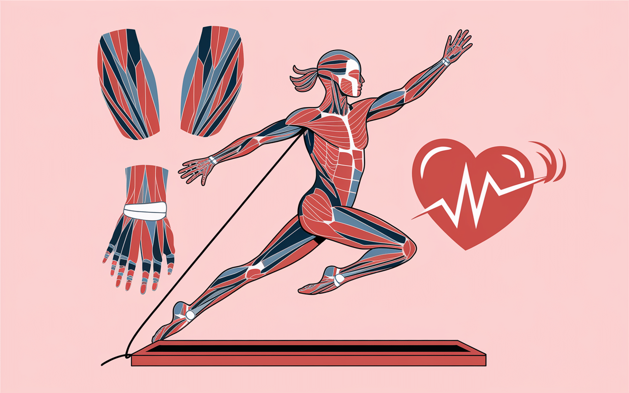 corde a sauter calorie illustration muscles et coeur