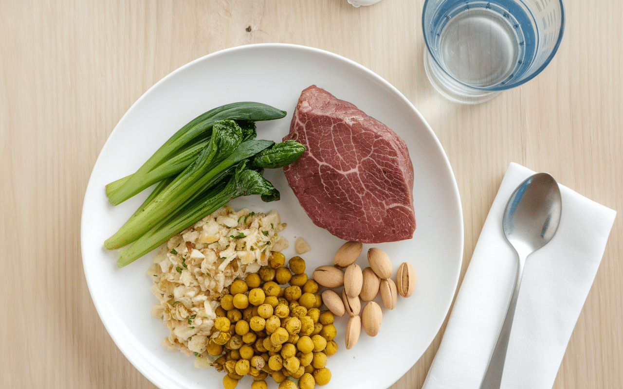 prise de masse sèche alimentation saine assiette