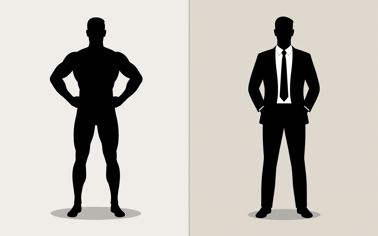 prise de masse sèche comparaison silhouettes