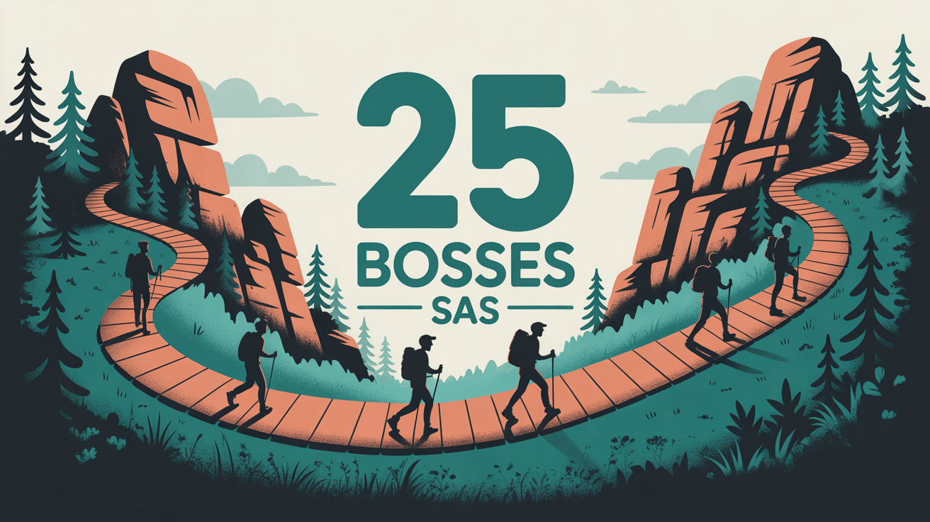 sentier 25 bosses sas randonneurs forêt rochers