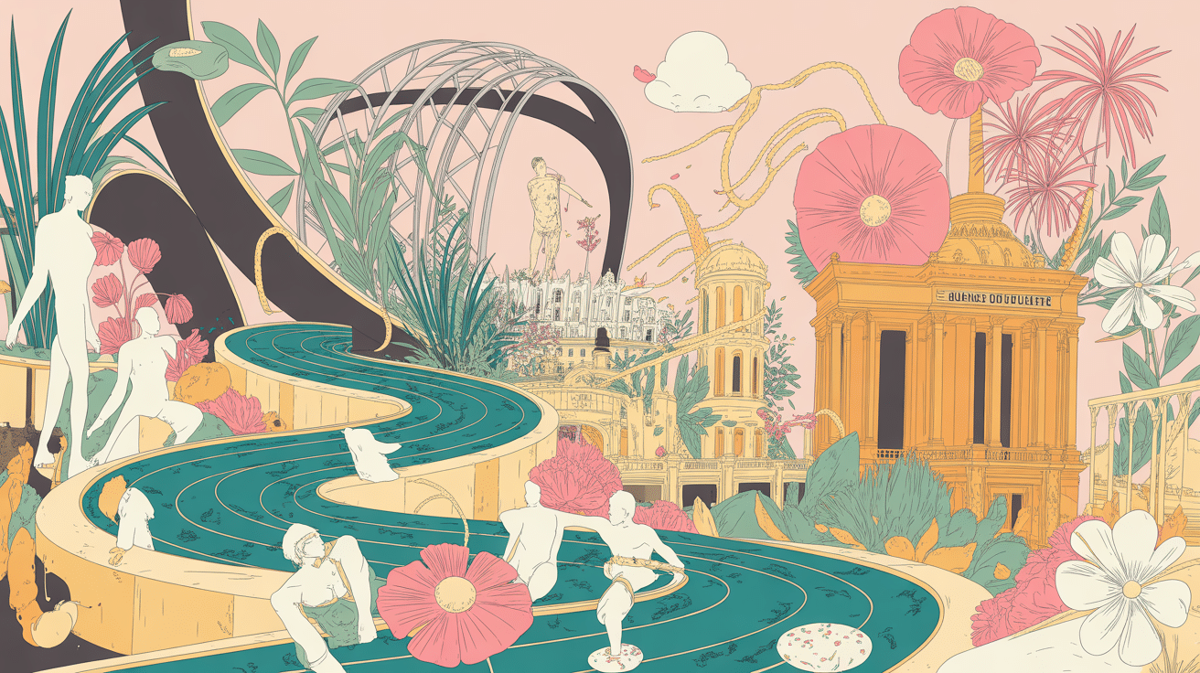 affiche jo 2024 éléments graphiques tour eiffel seine