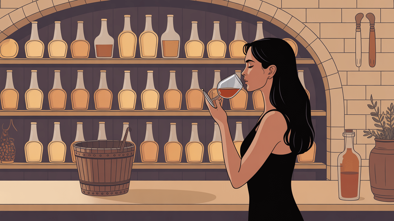 Armagnacaise dégustation armagnac cave tonneaux