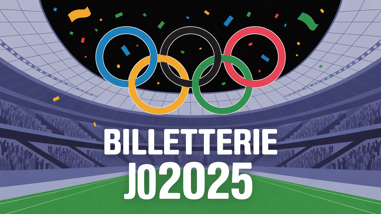 Illustration billetterie JO anneaux olympiques stade