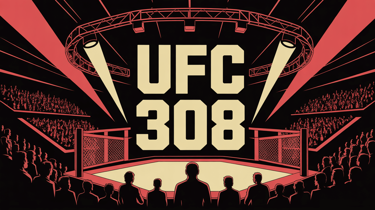 carte ufc 308 arene octogonale projecteurs