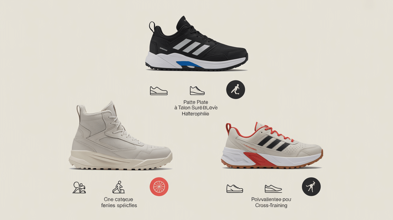 types chaussure musculation force haltérophilie cross training