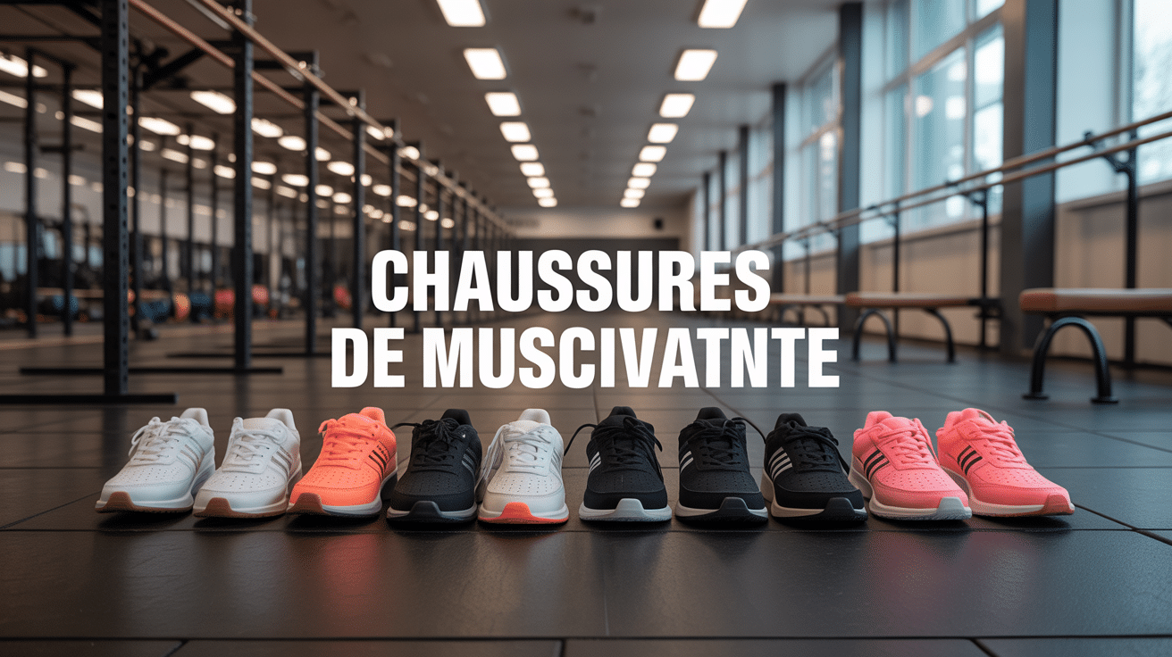 chaussure musculation alignées salle sport