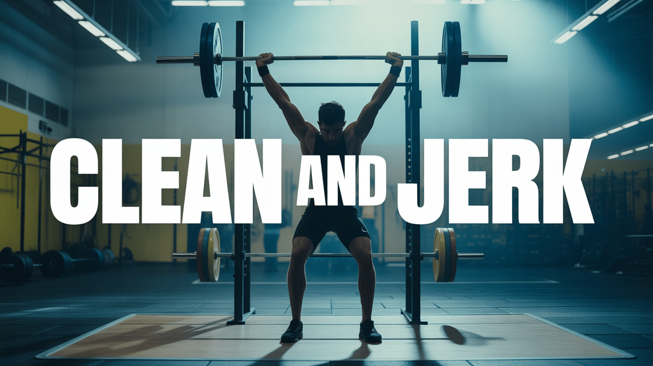 athlète clean a n d jerk salle de sport