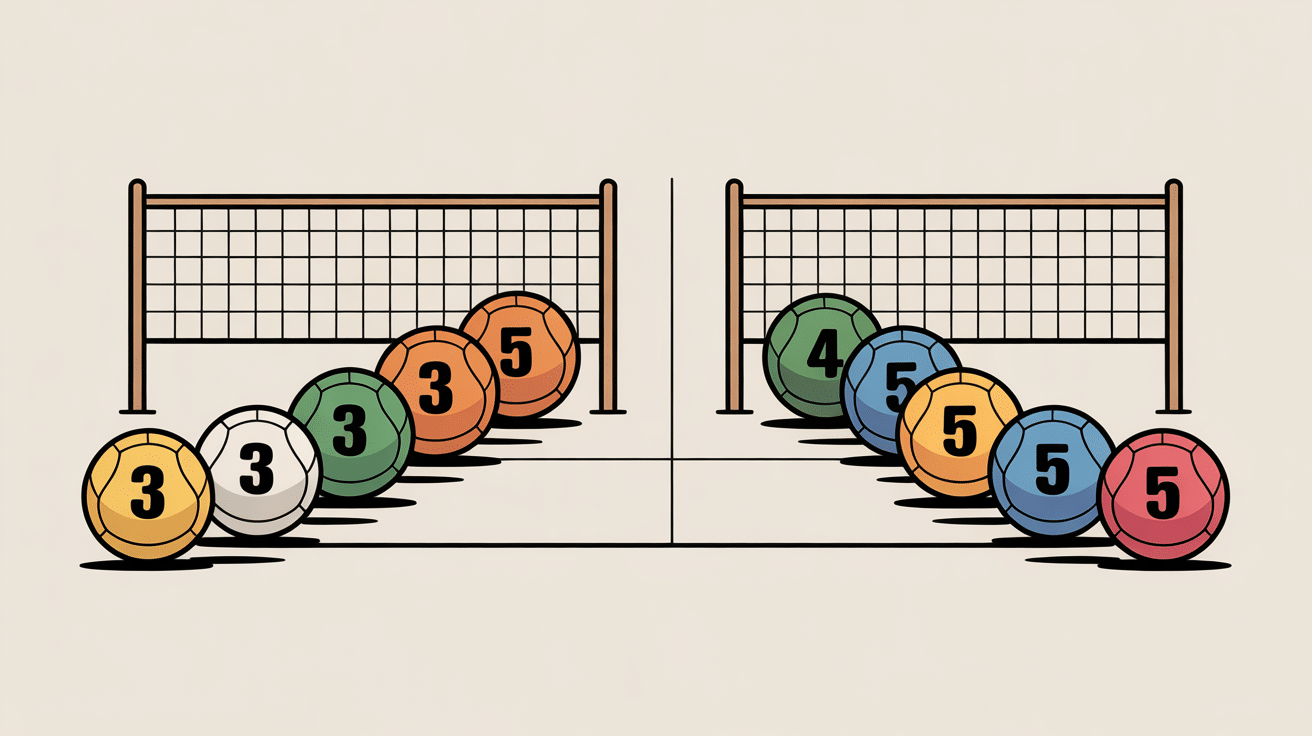 combien de set au volley formats 3 ou 5 sets illustration