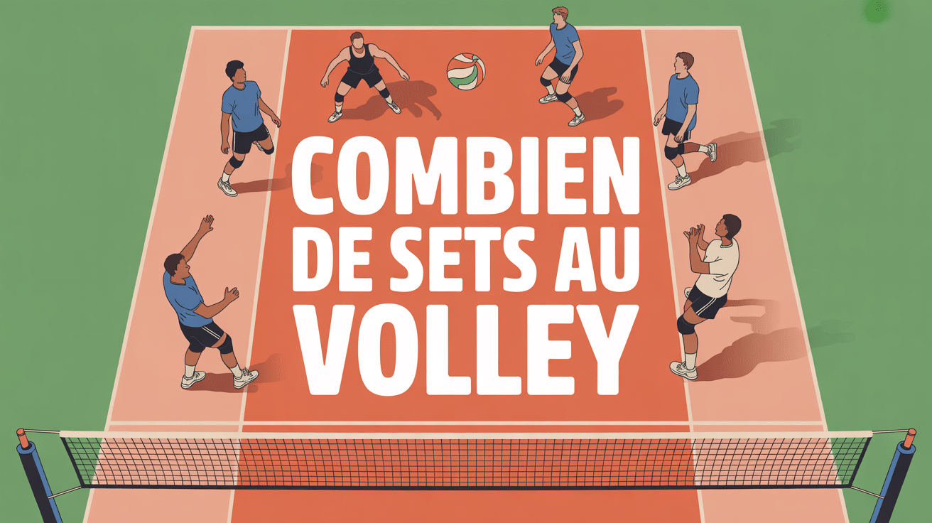 combien de set au volley illustré sur terrain avec ballon