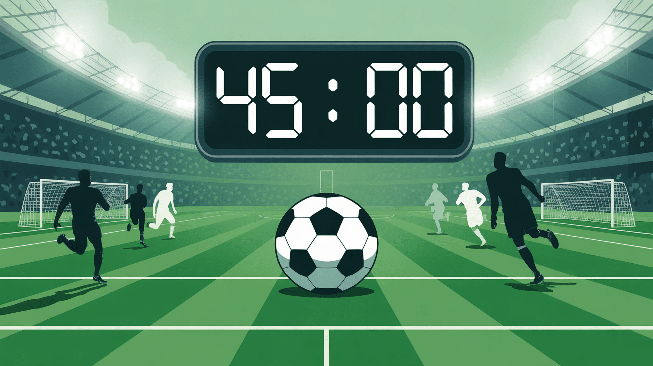 combien de temps dure un match de foot chronometre reglement