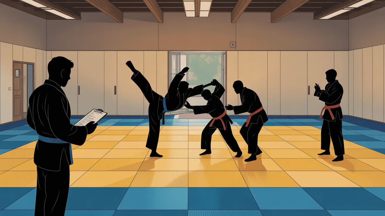 Examen passage ceinture au judo dojo