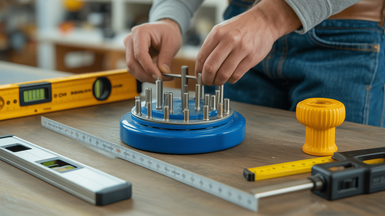 Installation hauteur filet badminton avec outils