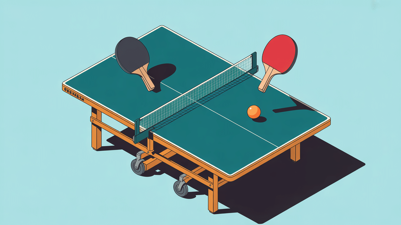 schema regle du tennis de table vue dessus