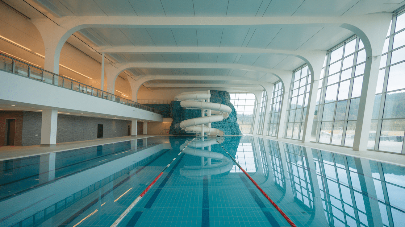 intérieur bassin stade nautique eugène maës caen