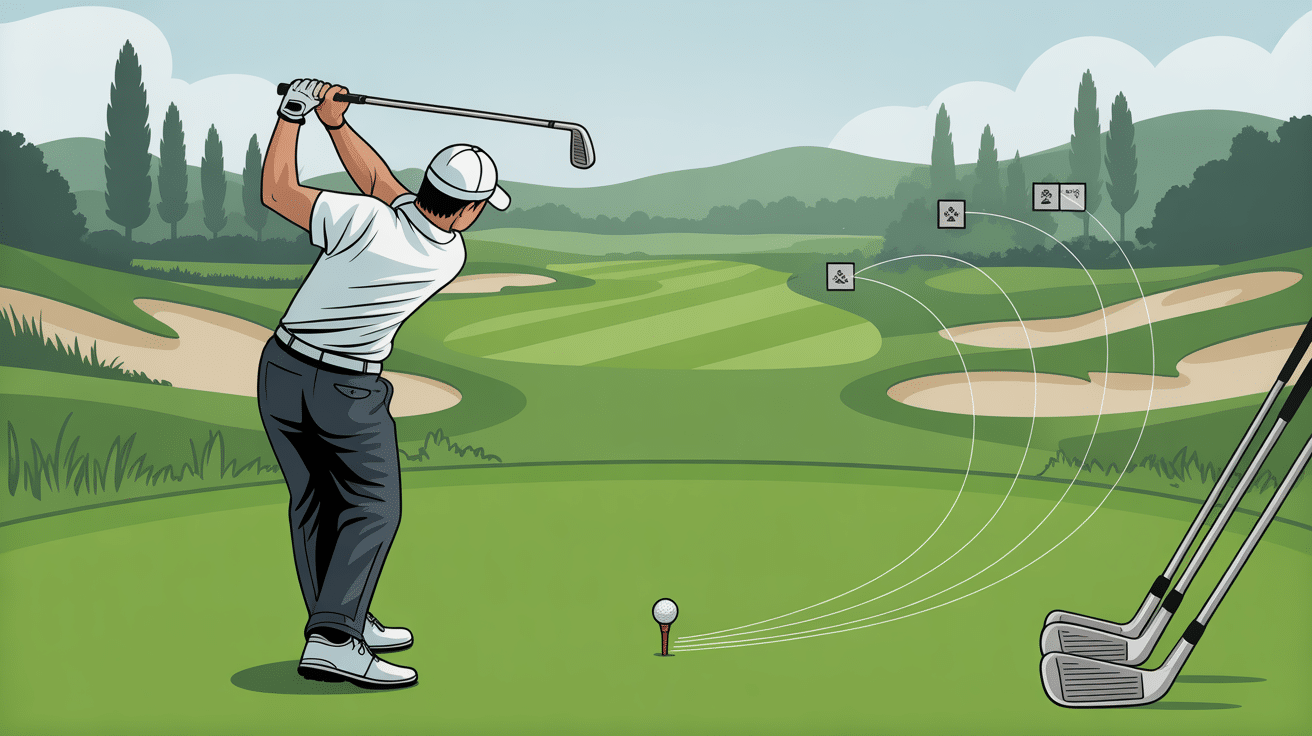 Stratégies eagle golf illustration swing trajectoire
