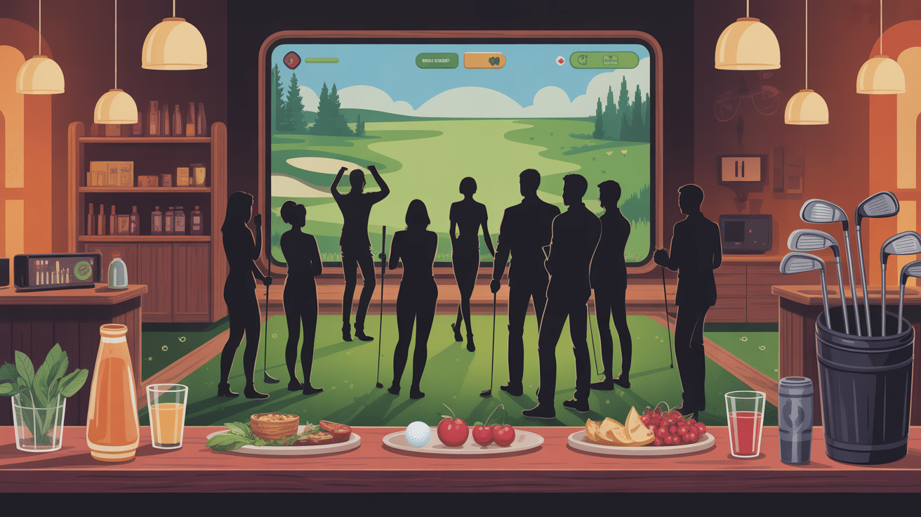 groupe participant à une sortie top top golf