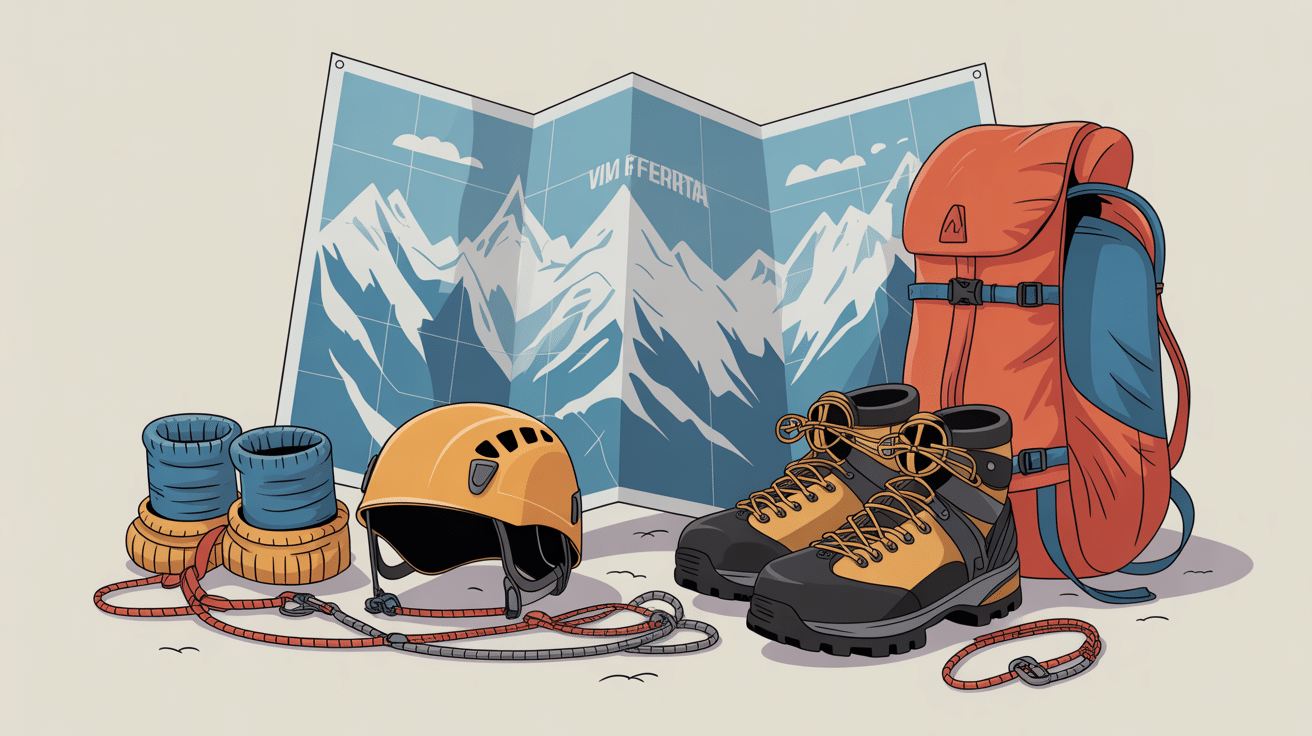 via ferrata lantosque équipements casque baudrier matériel