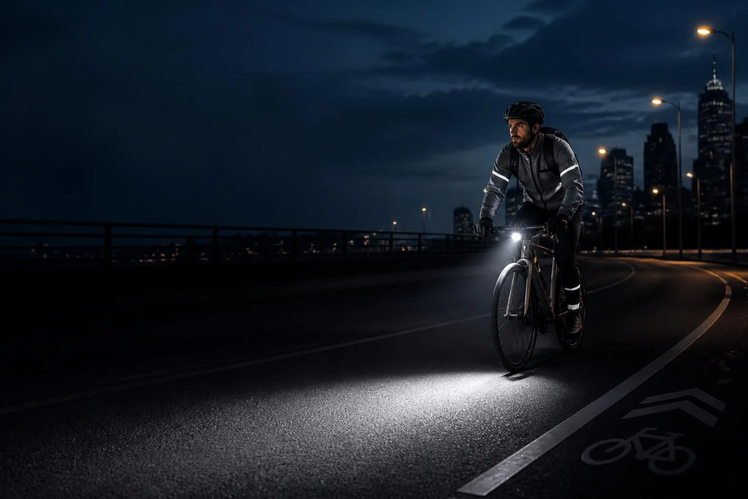 150 m, 400 lumens : visibilité vélo nocturne