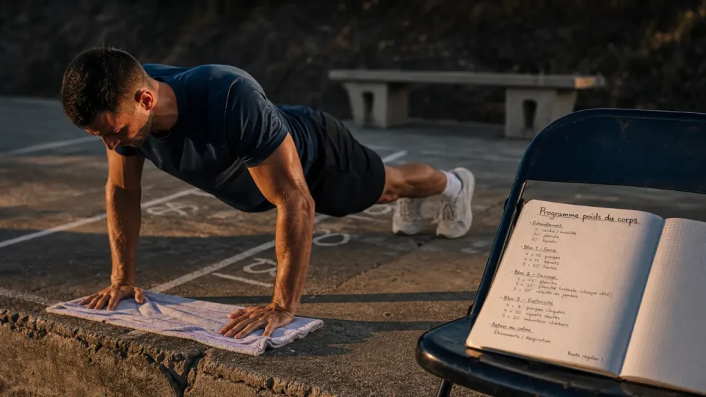 Musculation poids du corps programme : pompe sans matériel au sol