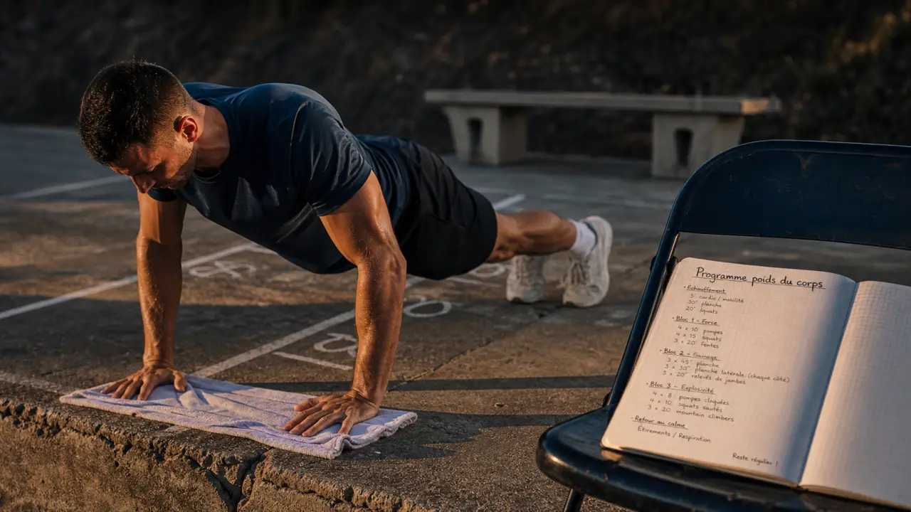 Musculation poids du corps programme : pompe sans matériel au sol