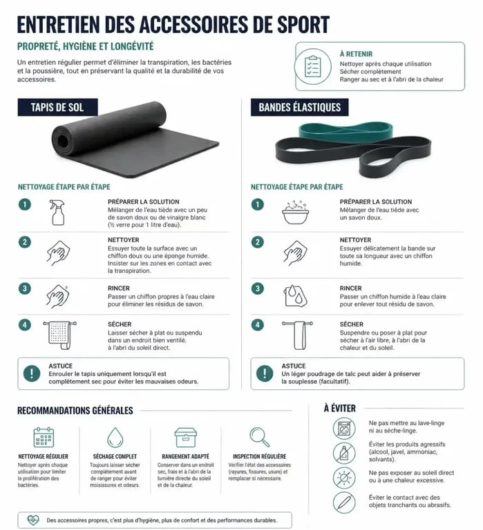 Conseils d'entretien pour vos accessoires pour sport
