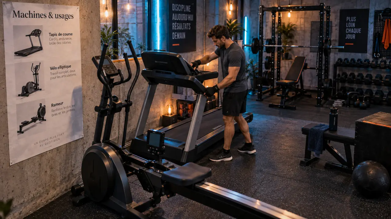 Machines de salle de sport : usages, espace et niveau, homegym moderne