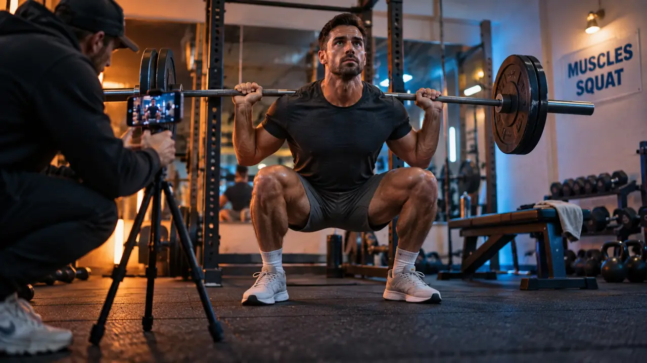 Quel muscle travaille les squat : quadriceps et fessiers en salle